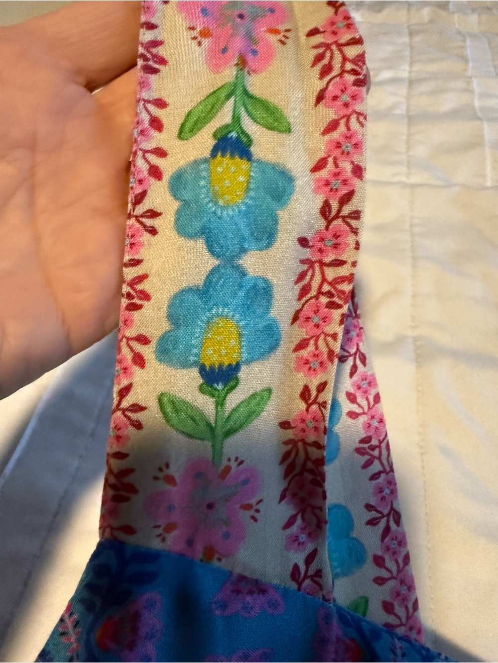 NATURAL LIFE Tricia mini Blue Floral Maxi Dress with Embroidered Straps - Picture 10 of 10